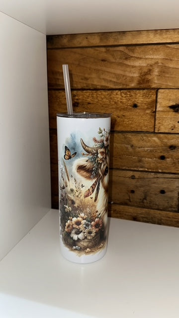 20oz Tumbler - Highland Cow