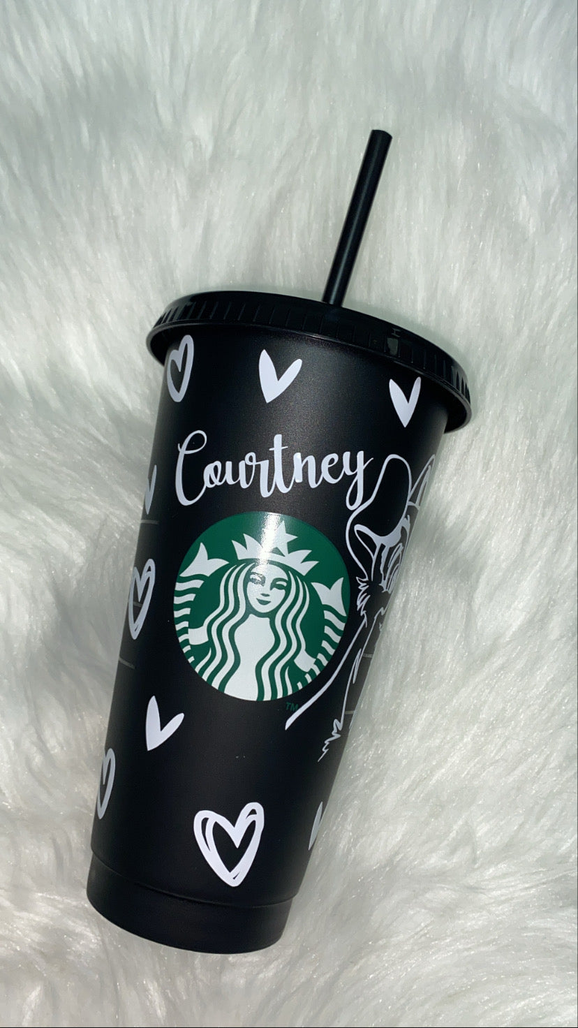 🖤 Lady & the Tramp Black Reusable Starbucks Cup 🖤