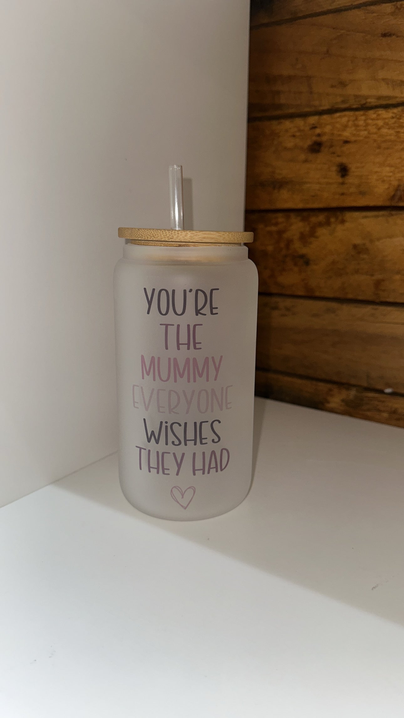 Mum/ Mummy Glass Libby Cup