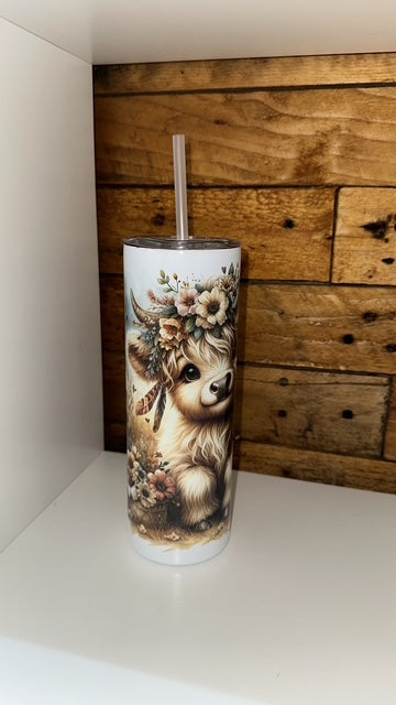 20oz Tumbler - Highland Cow