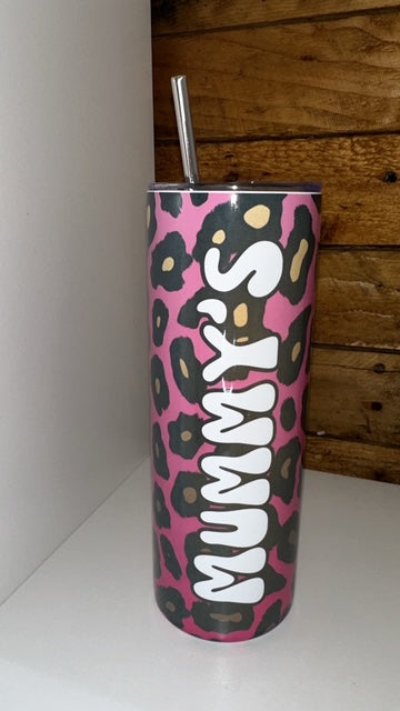 20oz Tumbler - Mummy's Leopard print