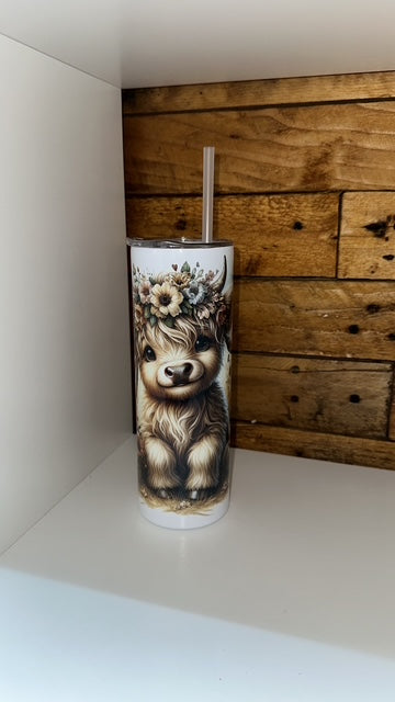 20oz Tumbler - Highland Cow