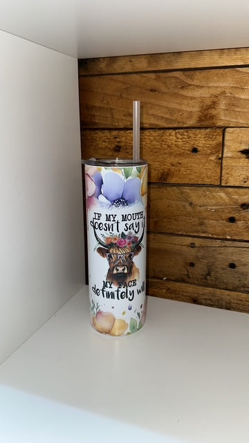 20oz Tumbler - Highland cow