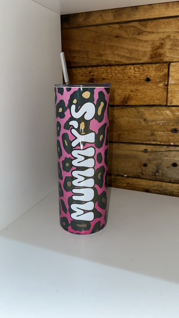 20oz Tumbler - Mummy's Leopard print