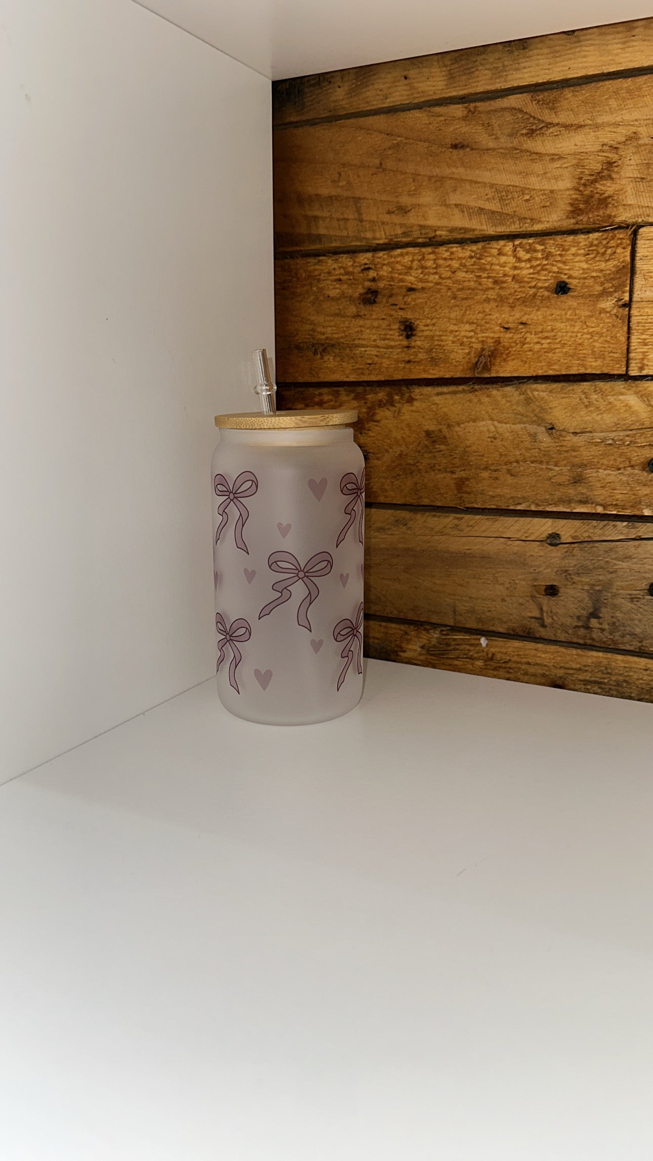 Pink Bows & Hearts Cup