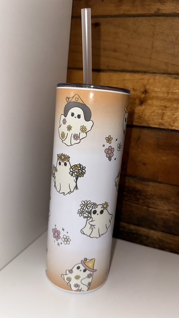 20oz Tumbler - Cute Ghosts