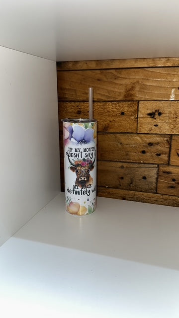 20oz Tumbler - Highland cow