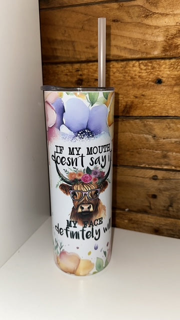 20oz Tumbler - Highland cow