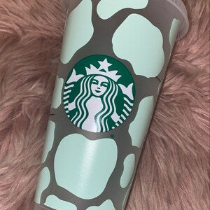 Personalised Cow Print Starbucks Cup🐄