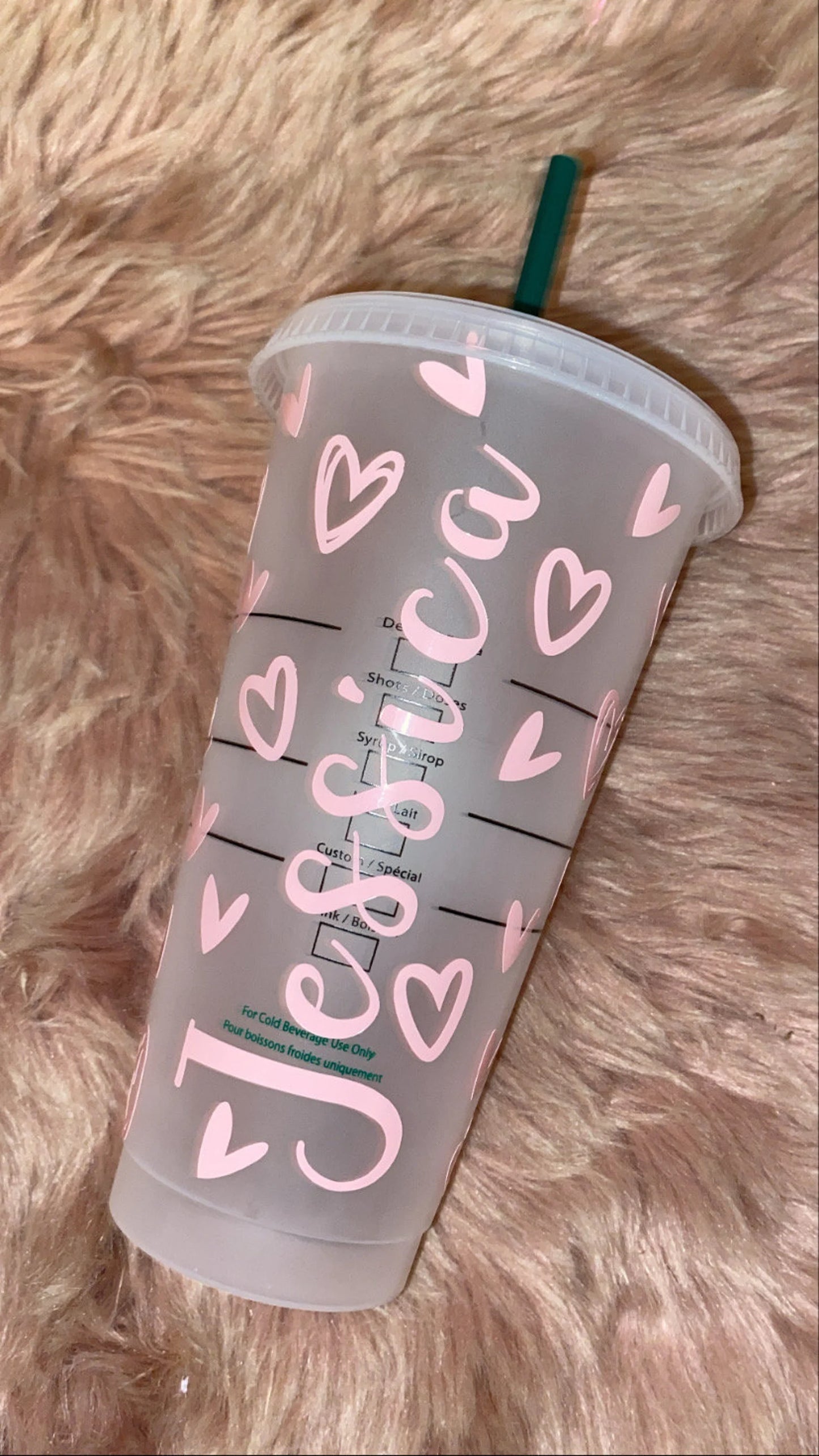 Personalised Heart Starbucks Cupđź’—