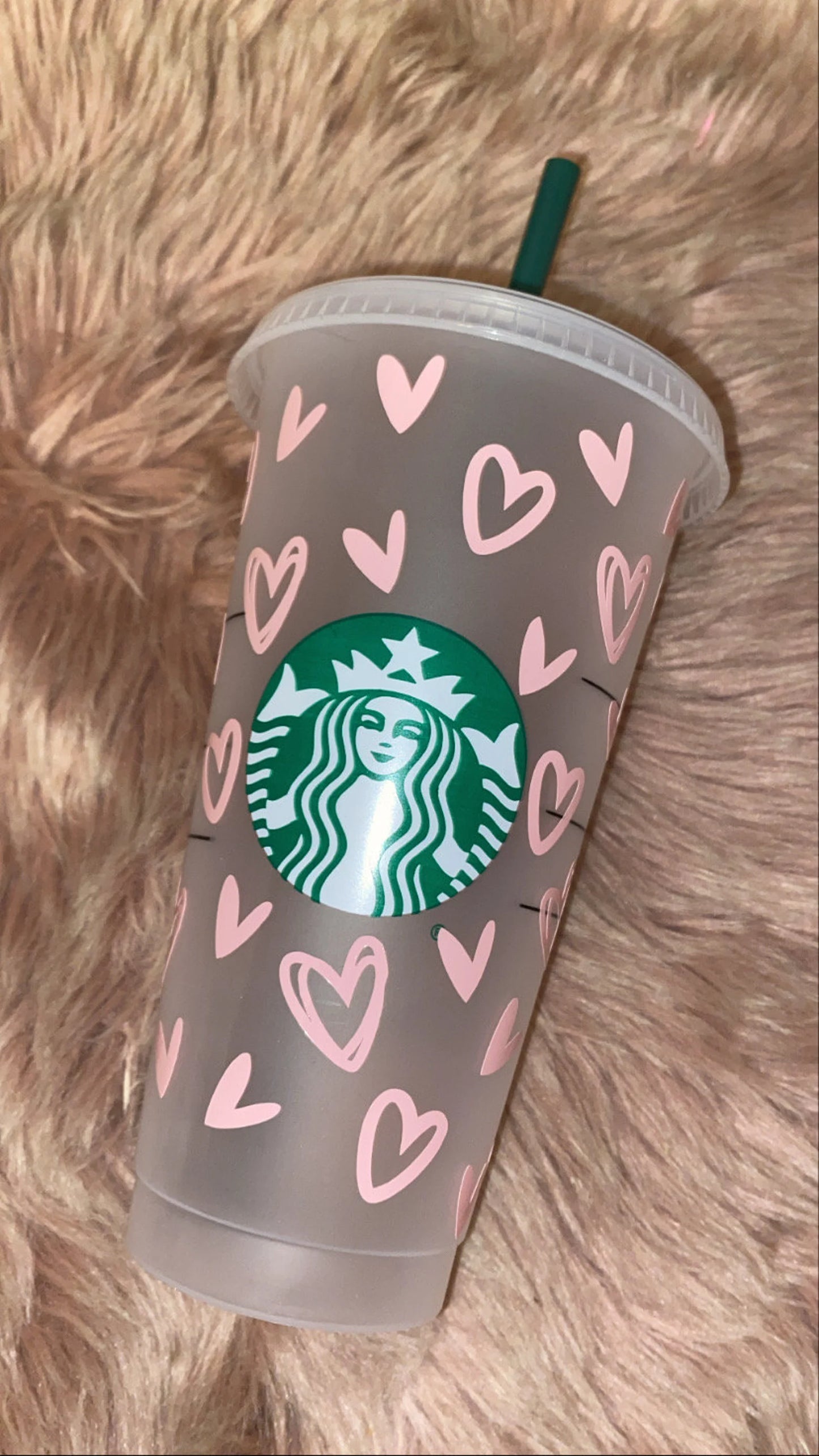 Personalised Heart Starbucks Cupđź’—