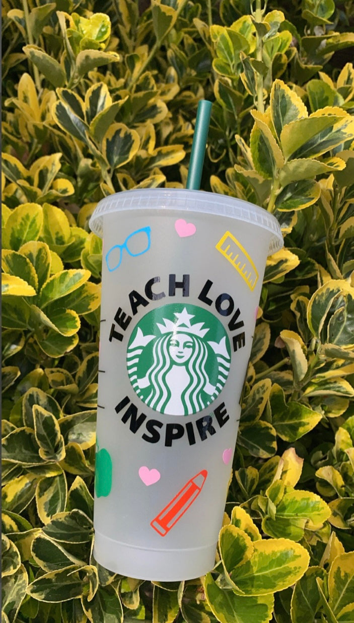 Personalised Teacher Starbucks Cup✏️