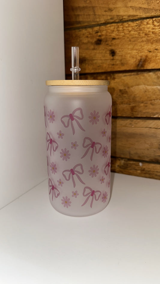 Pink Bows & Daisy Cup