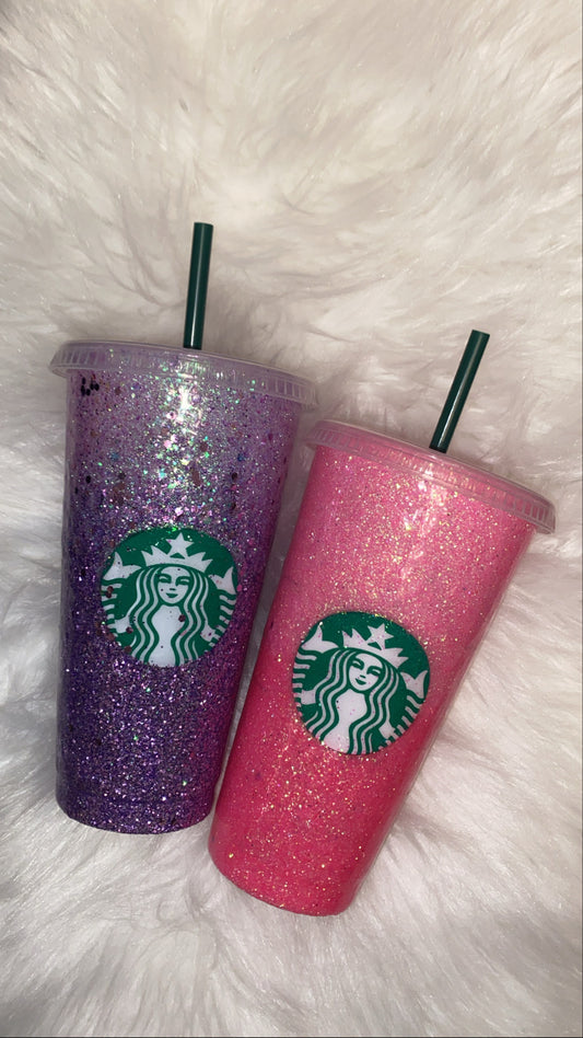✨ Glitter Ombré Reusable Starbucks-Style Cup ✨