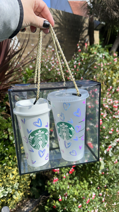 Starbucks Hot & Cold Cup Gift Set – Hearts Edition