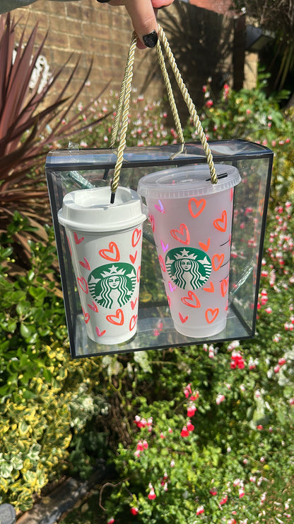 Starbucks Hot & Cold Cup Gift Set – Hearts Edition