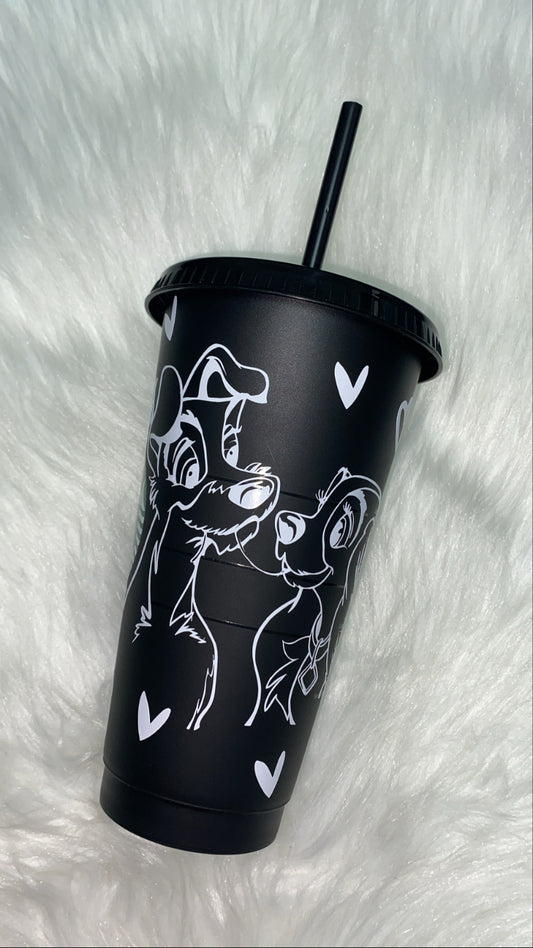🖤 Lady & the Tramp Black Reusable Starbucks Cup 🖤