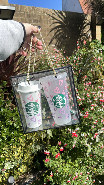 Starbucks Hot & Cold Cup Gift Set – Hearts Edition