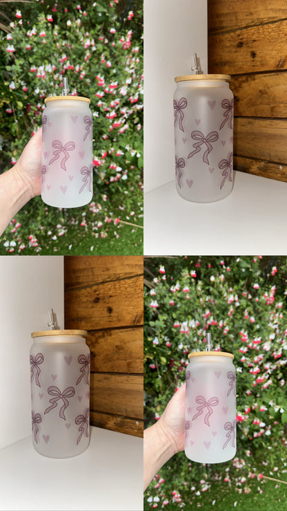 Pink Bows & Hearts Cup
