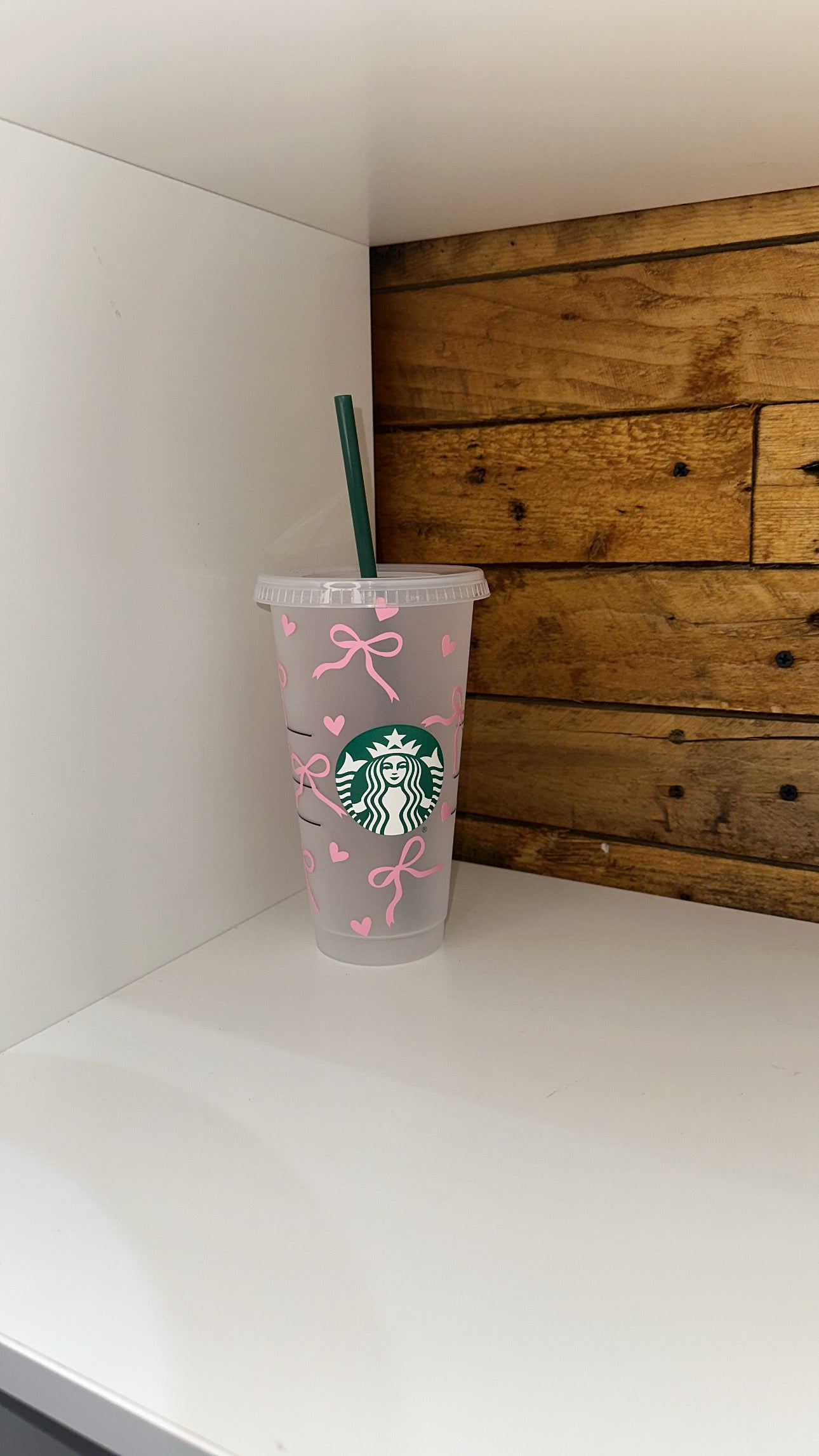 Starbucks Pink bows & hearts
