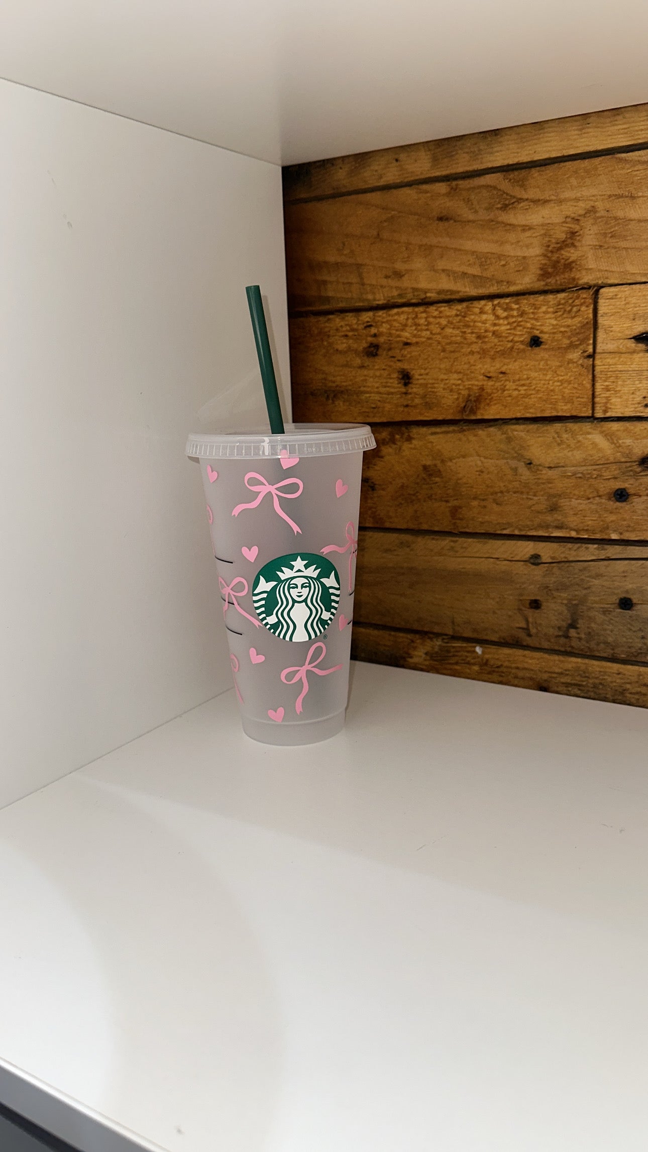 Starbucks Pink bows & hearts