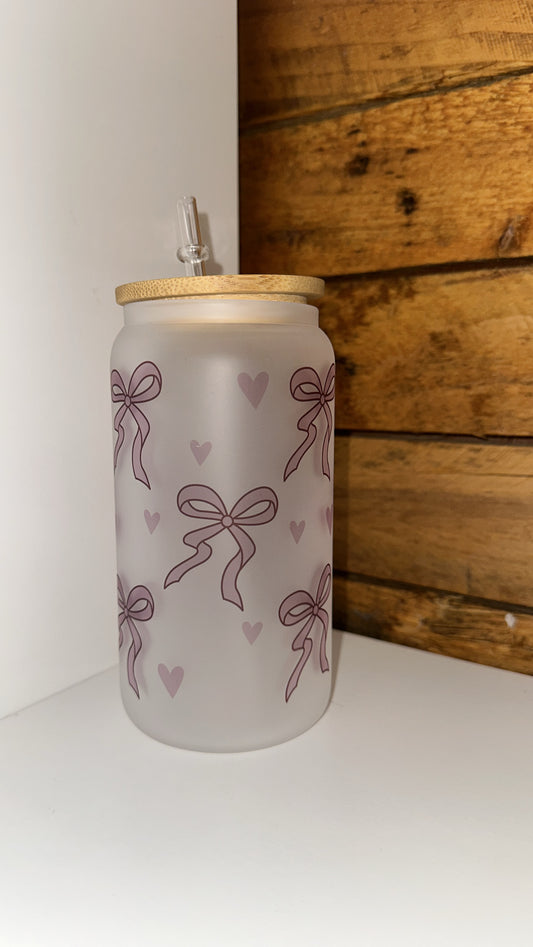 Pink Bows & Hearts Cup