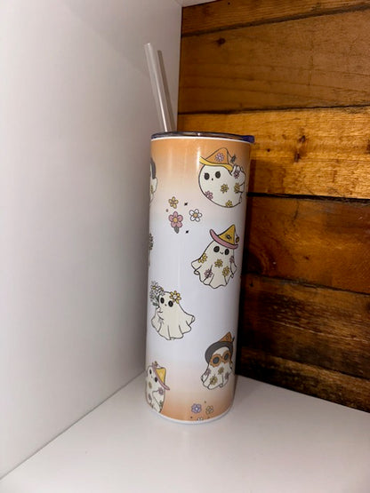 20oz Tumbler - Cute Ghosts