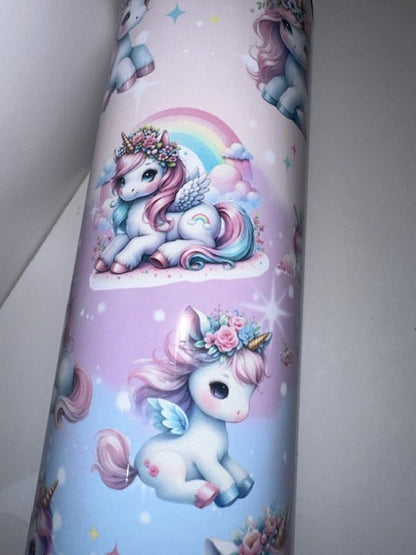 20oz Tumbler - Cute Unicorns
