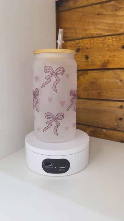 Pink Bows & Hearts Cup