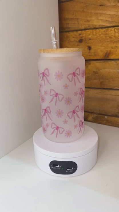 Pink Bows & Daisy Cup