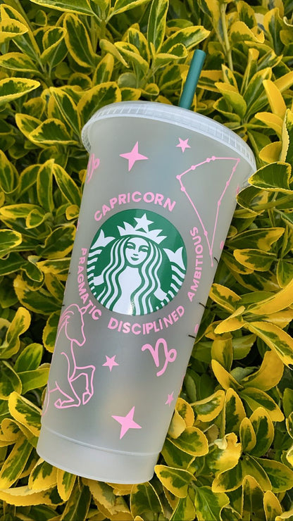 Personalised Star Sign Starbucks Cup ♍️♑️♊️