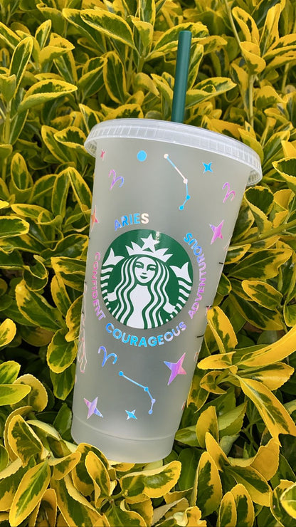 Personalised Star Sign Starbucks Cup ♍️♑️♊️